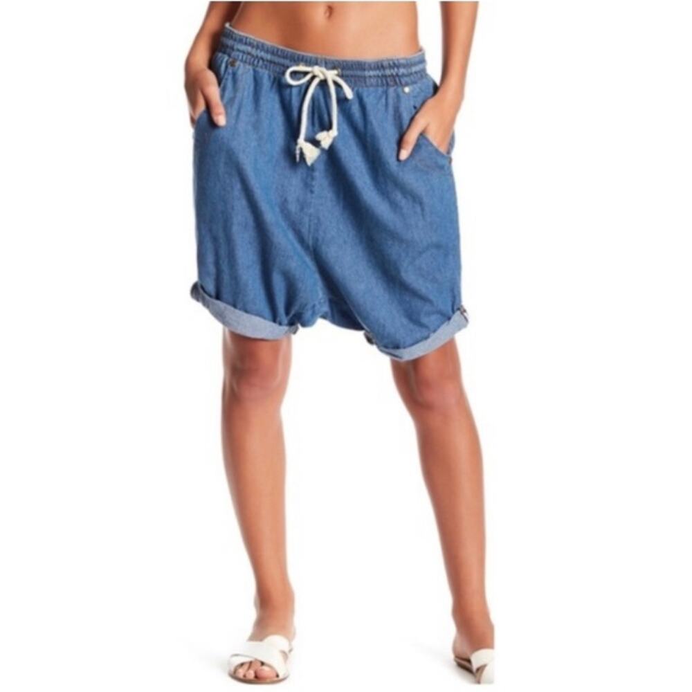 One‎ By One Teaspoon Women's Blue Super Trackie Harem Shorts Size XS